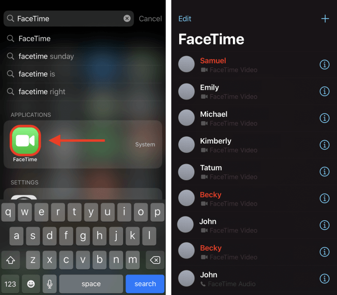 Cómo ver el historial de llamadas de FaceTime en el iPhone y el iPad 3