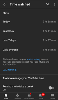Cómo ver sus horas de vigilancia en YouTube 2
